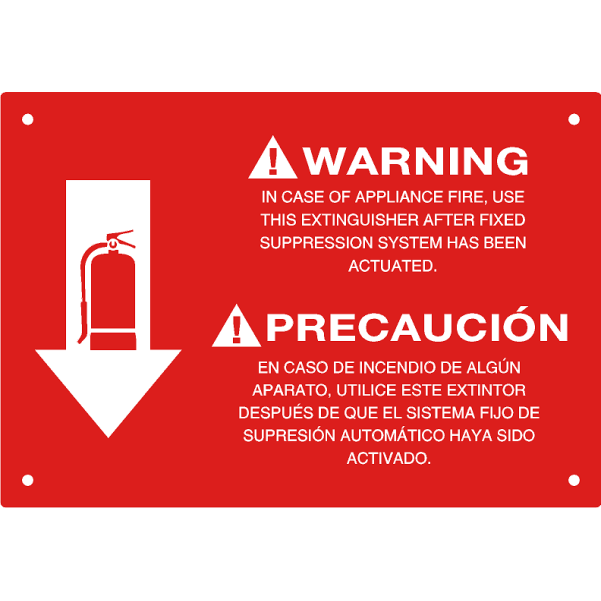 Warning K Class Placard