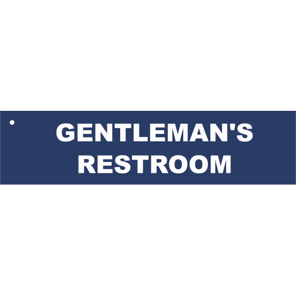 2" x 8" Gentleman's Restroom Keychain
