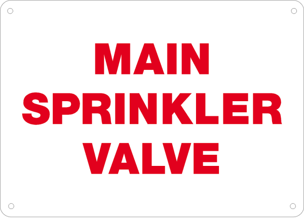 Main Sprinkler Valve