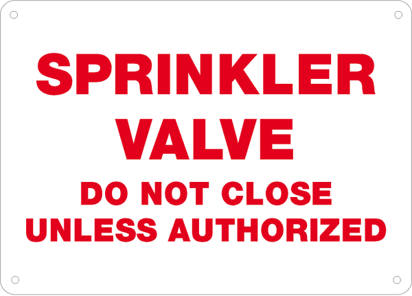 Sprinkler Valve - Do Not Close