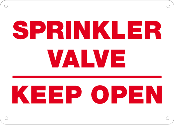 Sprinkler Valve - Keep Open