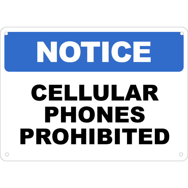 Cellular Phones Prohibited