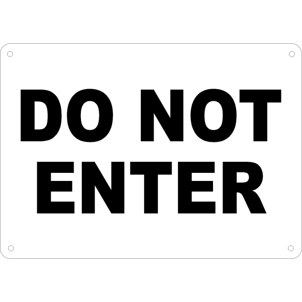 Do Not Enter