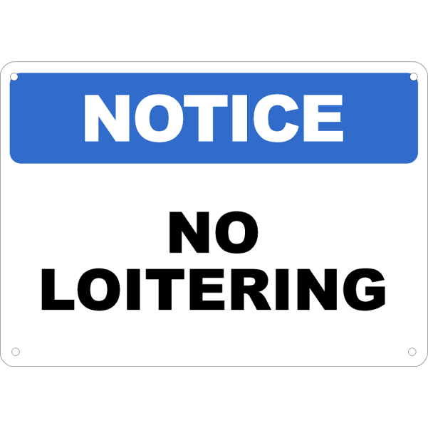 No Loitering