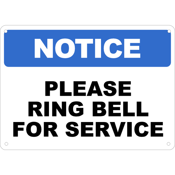 Please Ring Bell For Service